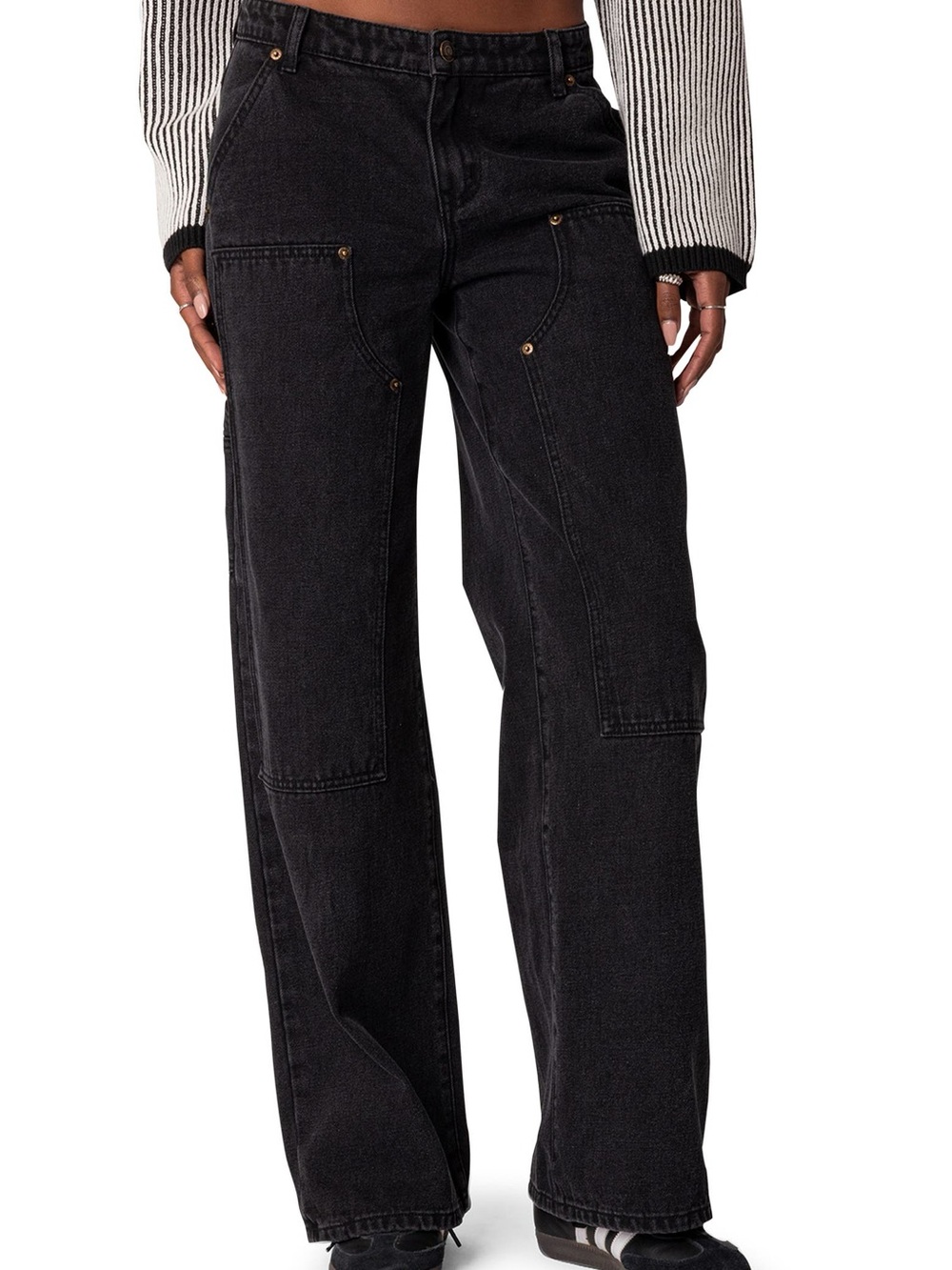 Edikted Ayla Low Rise Wide Leg Carpenter Jeans